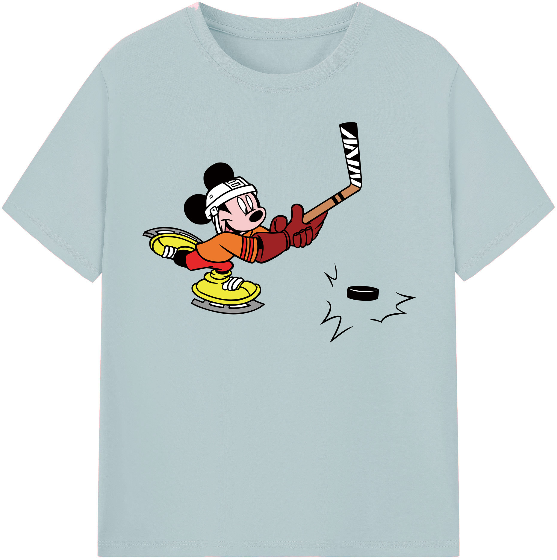（画像用） ミッキーマウス Mickey Mouse 綿100％半袖Tシャツ（フロントプリント）